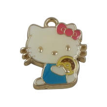 Zinc Alloy Cat Metal Charms Fill 5 C Enamel